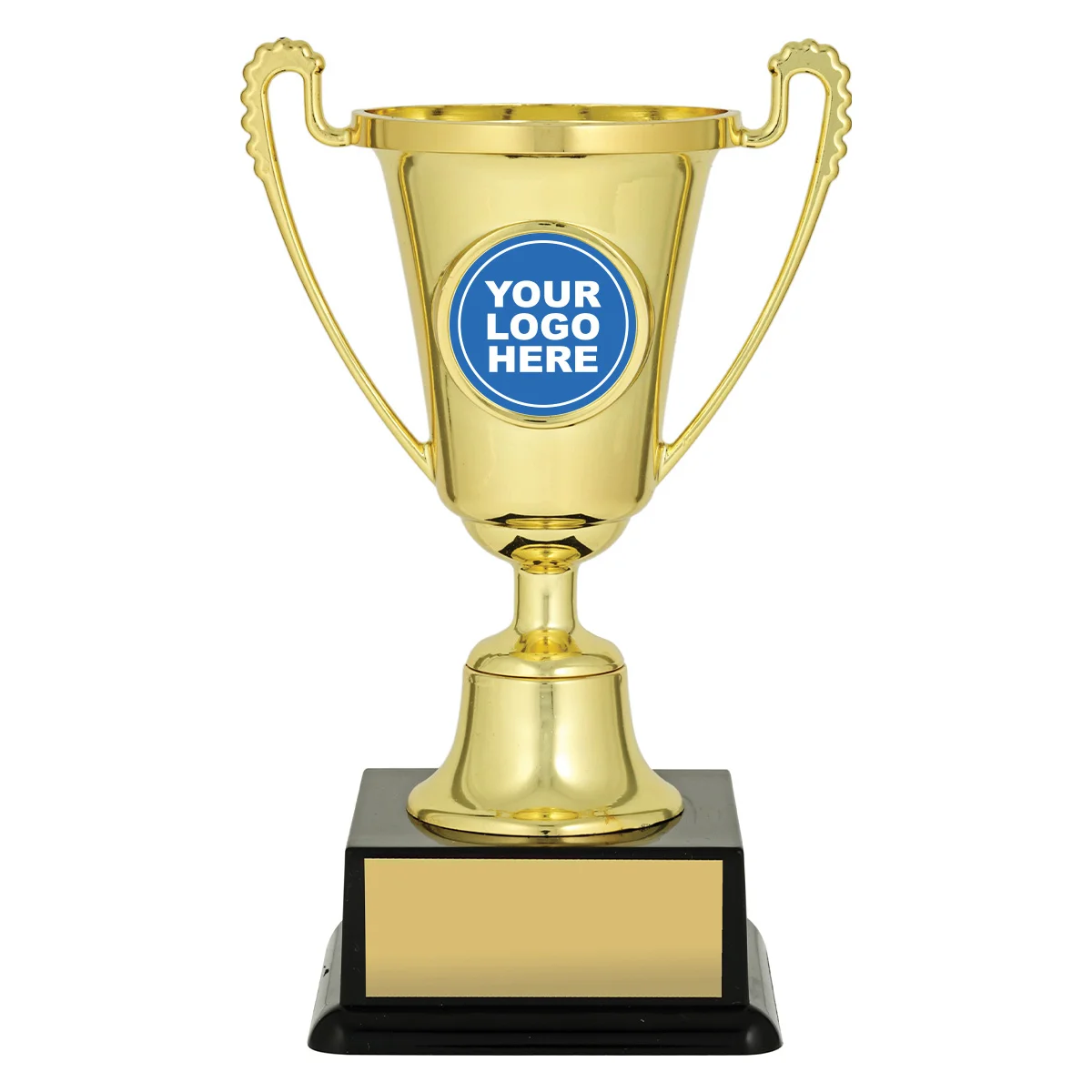 x506a-gold Gold 3d mini cup with plastic construction