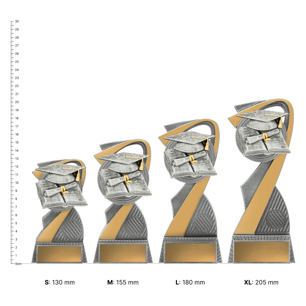 Academic Arclight trophies next to ruler Academic Arclight trophies next to ruler
