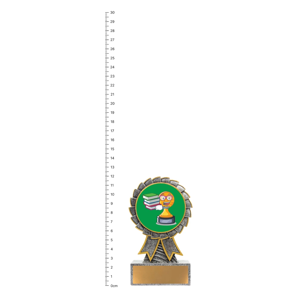 Academic Character Aster trophy next to ruler Academic Character Aster trophy next to ruler