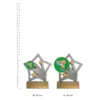 Academic Flash Character trophies next to ruler