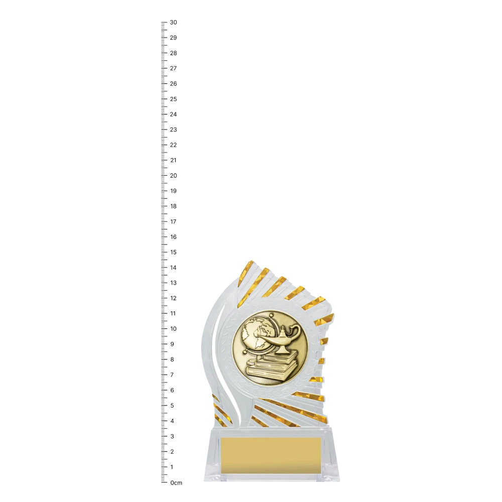 Academic Solar trophies next to ruler