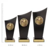 Academic Spartan Crest trophies next to ruler Academic Spartan Crest trophies next to ruler
