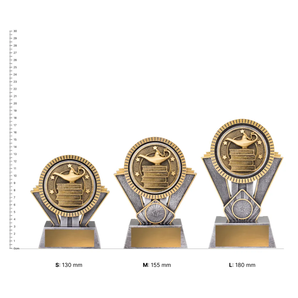 Academic Spartan trophies next to ruler