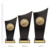 Athletics Spartan Crest trophies next to ruler