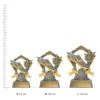 Athletics Valour Athletics Valour trophies next to ruler