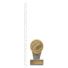 Aussie Rules Mini IKON trophy next to ruler