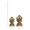 Badminton Double Diamond Badminton Double Diamond trophies next to ruler