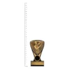 Bowling Nova Mini trophy next to ruler