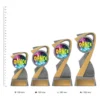 Dance Arclight Colour trophies next to ruler
