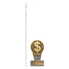 Dollar Mini IKON trophy next to ruler Dollar Mini IKON trophy next to ruler