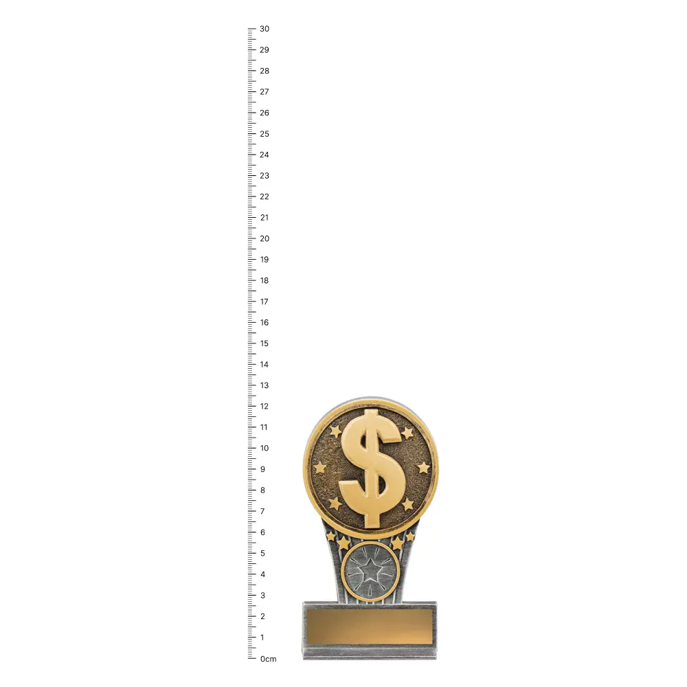 Dollar Mini IKON trophy next to ruler Dollar Mini IKON trophy next to ruler