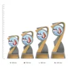 Fishing Arclight Colour trophies next to ruler