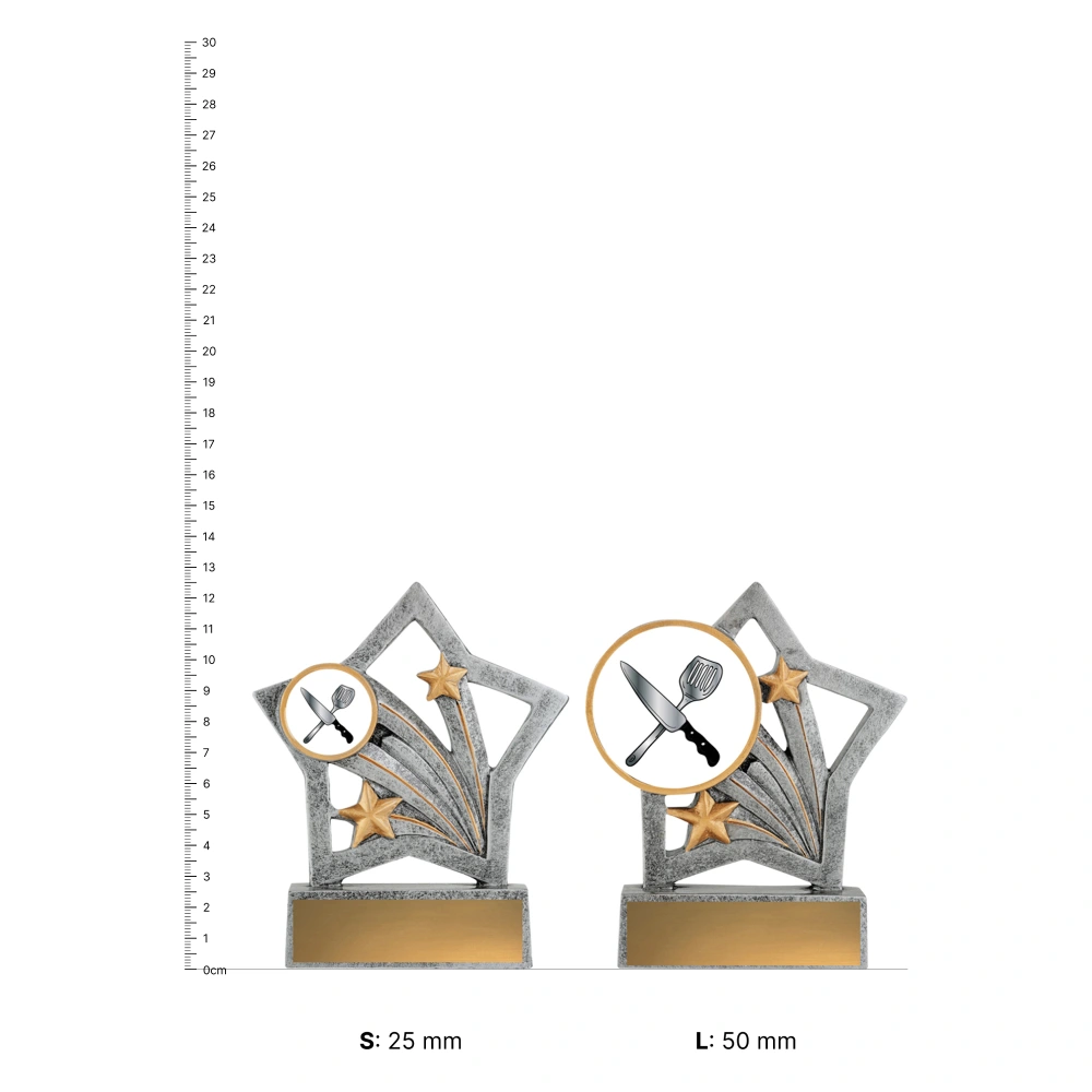 Flash Cooking trophies next to ruler Flash Cooking trophies next to ruler
