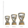 Football Armour trophies next to ruler Football Armour trophies next to ruler