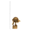 Football Character trophy next to ruler Football Character trophy next to ruler