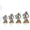 Football Female Flag Player Football Female Flag Player trophies next to ruler