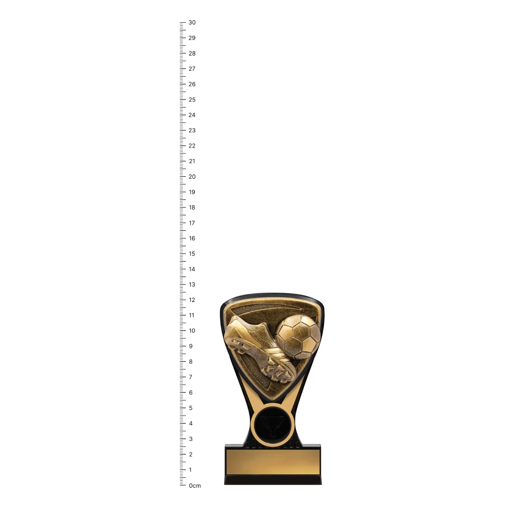 Football Nova Mini Football Nova Mini trophy next to ruler