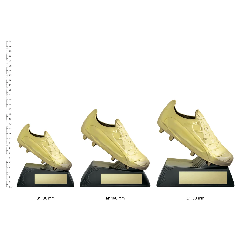 Galaxy Boot trophies next to ruler Galaxy Boot trophies next to ruler