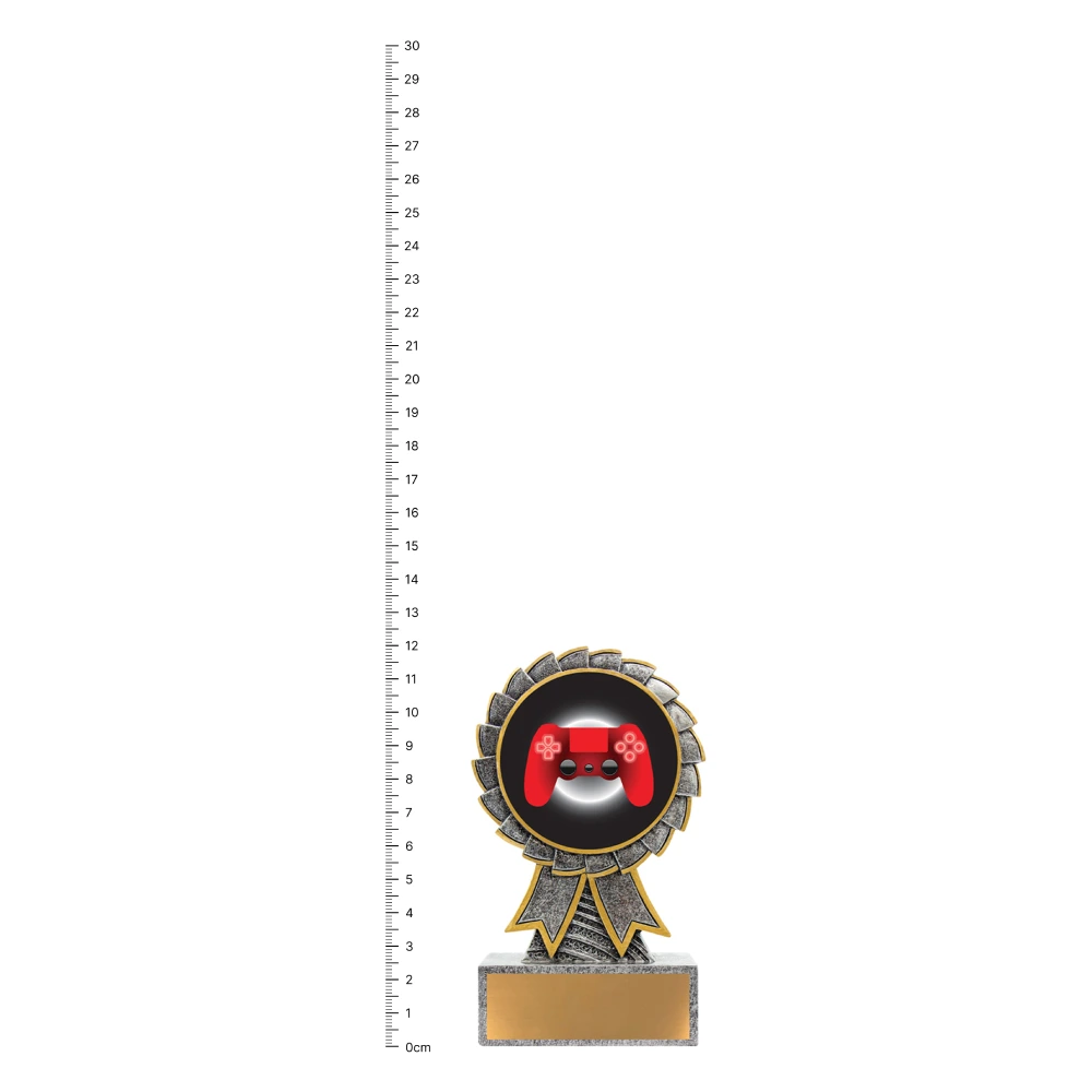 Gaming Aster trophy next to ruler Gaming Aster trophy next to ruler