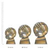 Goalie Mirage Goalie Mirage trophies next to ruler