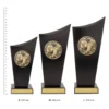 Indoor Futsal Spartan Crest trophies next to ruler