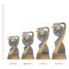 Jazz & Tap Arclight trophies next to ruler Jazz & Tap Arclight trophies next to ruler