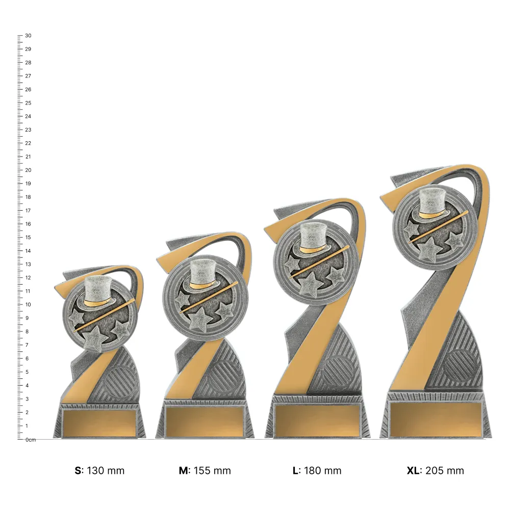 Jazz & Tap Arclight trophies next to ruler Jazz & Tap Arclight trophies next to ruler