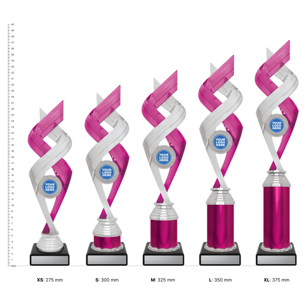 Jetstream - Pink Jetstream - pink trophies next to ruler