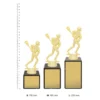 Lacrosse Marble Column trophies next to ruler