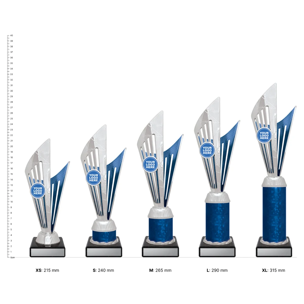 Legion - Blue blue Legion trophies next to ruler