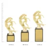 Marble Column - Surfing trophies next to ruler Marble Column - Surfing trophies next to ruler