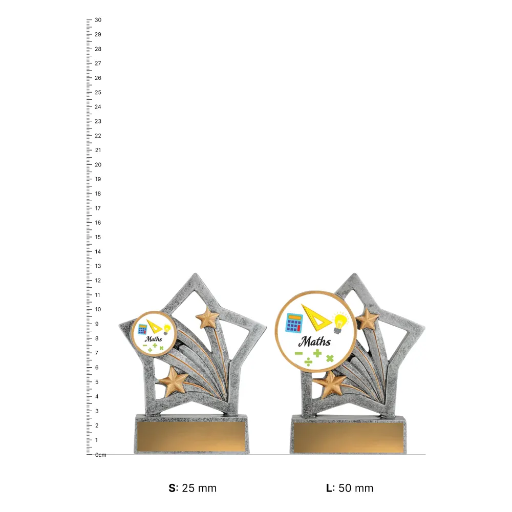 Maths Flash trophies next to ruler Maths Flash trophies next to ruler