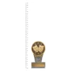 Mini Drama IKON trphy next to ruler Mini Drama IKON trophy next to ruler