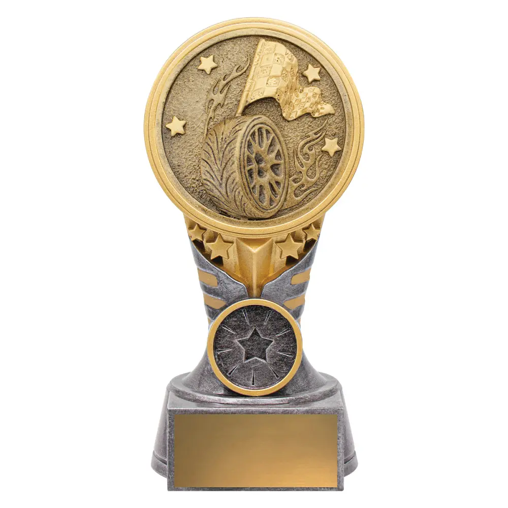 Motorsport IKON small Silver / gold ikon - motorsport with resin construction