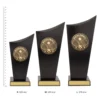Pickleball Spartan Crest trophies next to ruler Pickleball Spartan Crest trophies next to ruler
