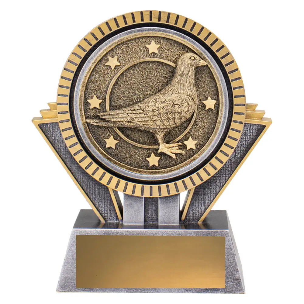 Pigeon Spartan small Silver / gold spartan - pigeon with resin construction