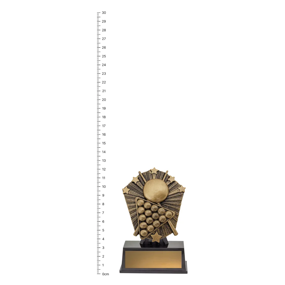 Pool Cosmos Super Mini Pool Cosmos Super Mini trophy next to ruler