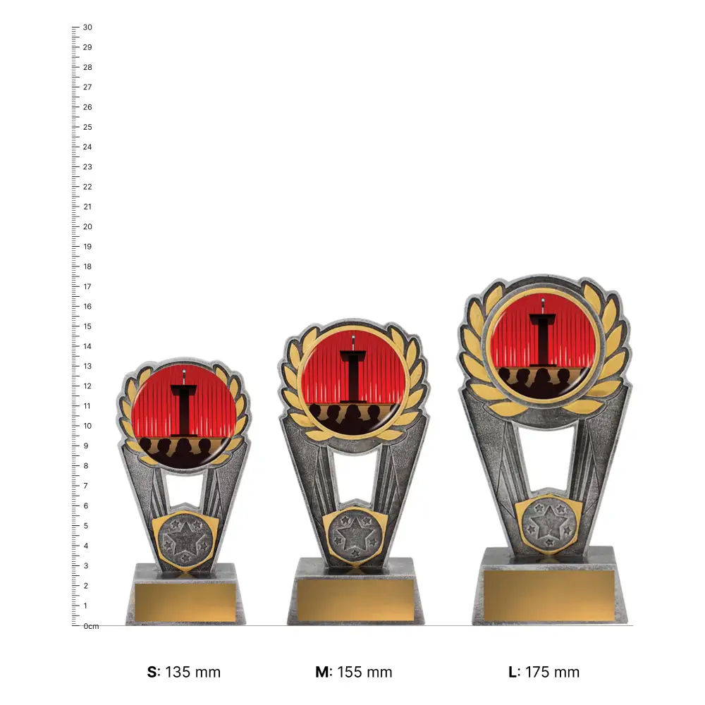 Public Speaking Polaris Colour trophies next to ruler Public Speaking Polaris Colour trophies next to ruler