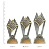 Rowing Peak trophies next to ruler