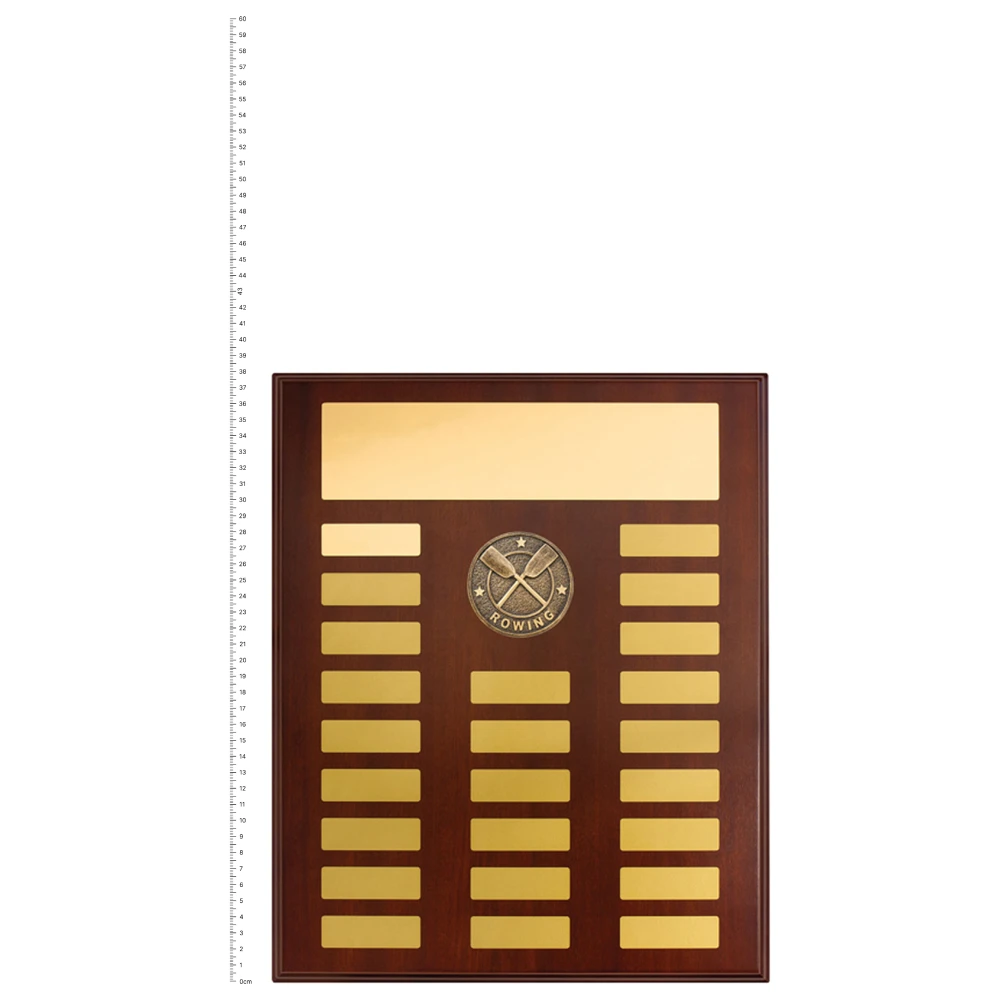 Rowing Perpetual Plaque Rowing Perpetual Plaque next to ruler