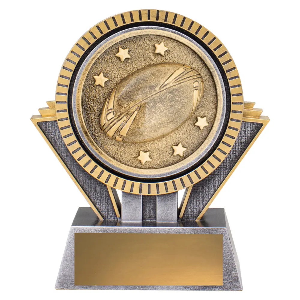 Rugby Spartan Series small Silver / gold spartan - pistol with rugby ball construction