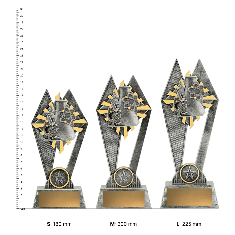 Science Peak trophies next to ruler Science Peak trophies next to ruler