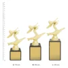 Ski Marble Column Ski Marble Column trophies next to ruler