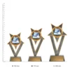Snowboarding Ventura Snowboarding Ventura trophies next to ruler