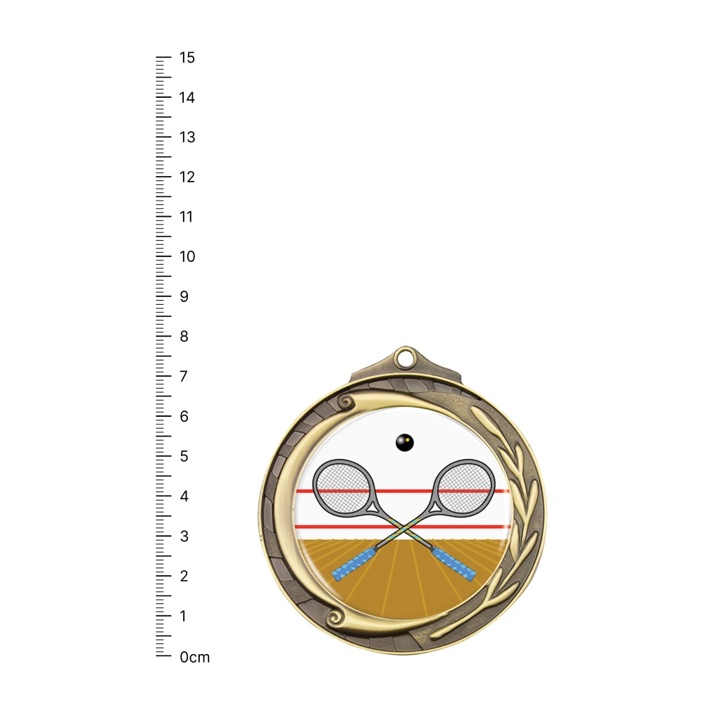 Squash Wreath Squash Wreath gold next to ruler