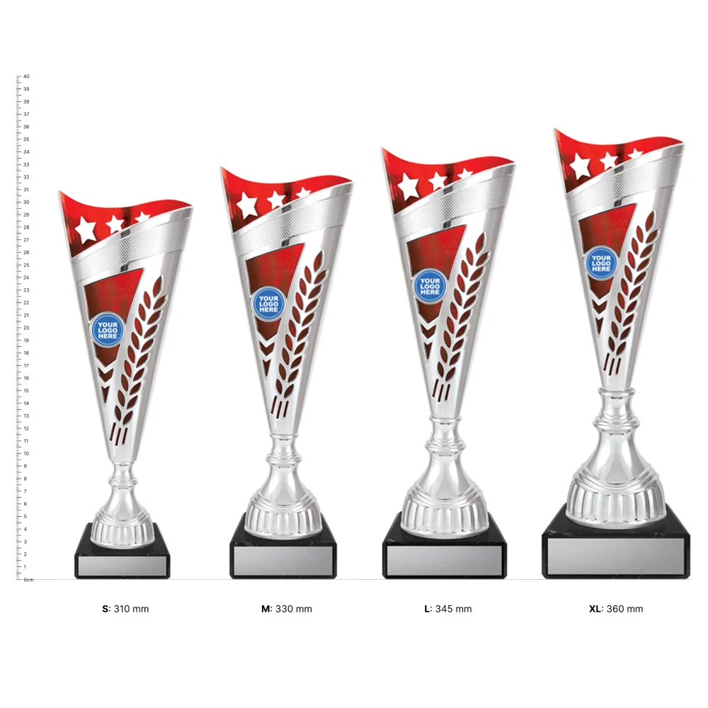 Starsail - Silver _ Red Starsail - Silver _ Red trophies next to ruler
