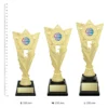 Swim Gold Marvel Swim Gold Marvel trophies next to ruler