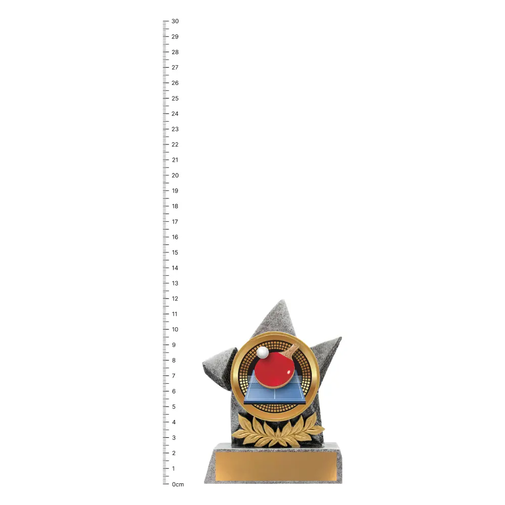 Tennis Table Argo trophy next to ruler Tennis Table Argo trophy next to ruler