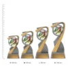 Touch Arclight Colour trophies next to ruler