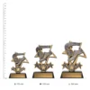 Track Tri-Star trophies next to ruler Track Tri-Star trophies next to ruler